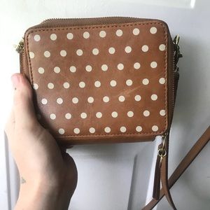 Leather fossil cross body/ fanny pack